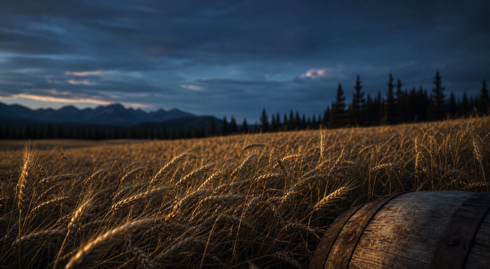 Grain in warm Canadian light